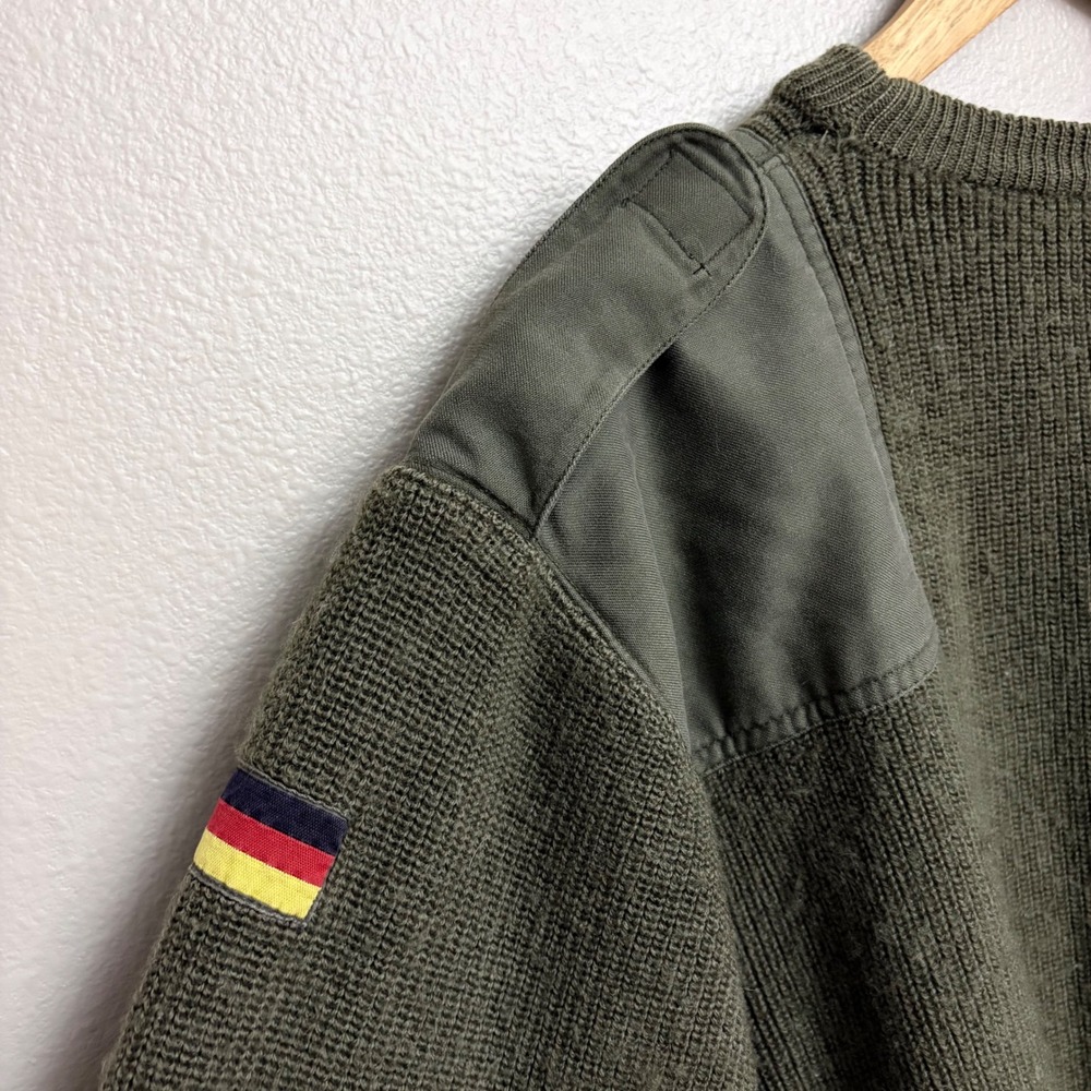 German Military Commando Sweater XL Vintage Distressed Wool Army Pullover - Picture 7 of 9